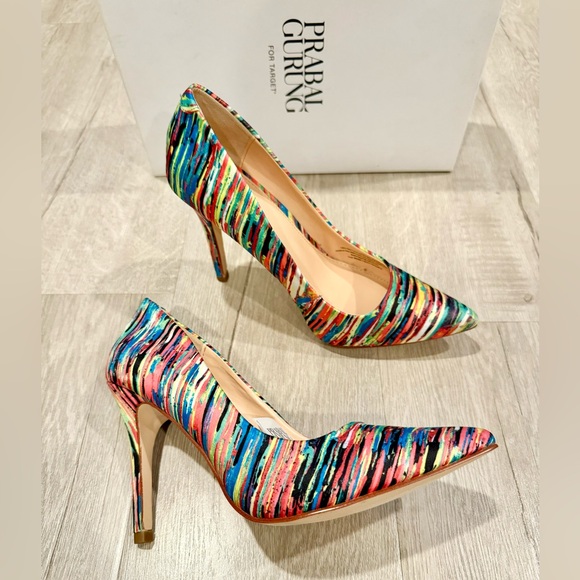 Prabal Gurung Women’s Multi Colored Print Size 7.5 (Limited Edition) - Picture 2 of 15